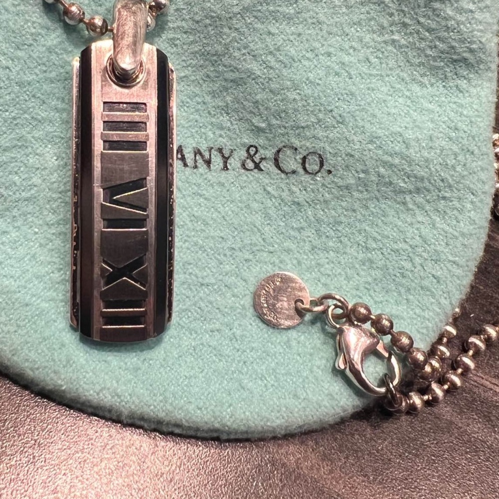 Authentic Tiffany Atlas tag necklace